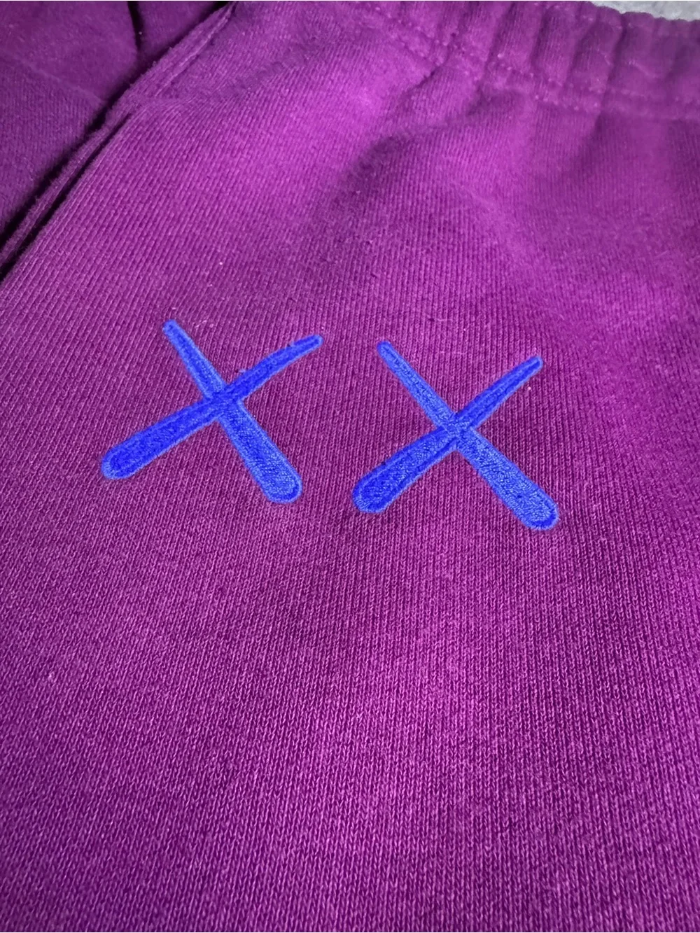 Mens The North Face x KAWS Purple Fleece Jogger Sweatpants